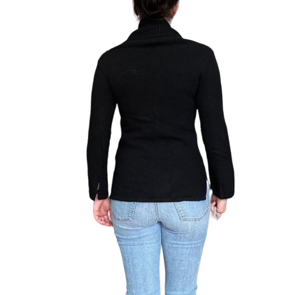 UGG Black Wool Blend Turtleneck Sweater Size XS Soft Cozy Knit Pullover - Picture 5 of 11